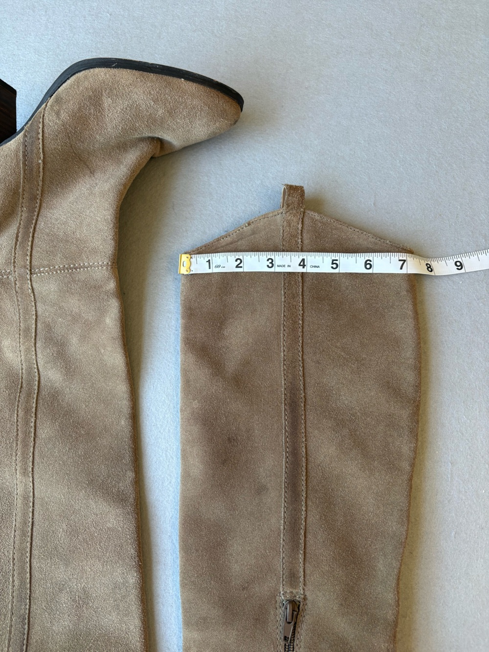 Dolce Vita Tan Myste Suede Knee-High Block 3” Heel Boots Sz 9 - Picture 9 of 13